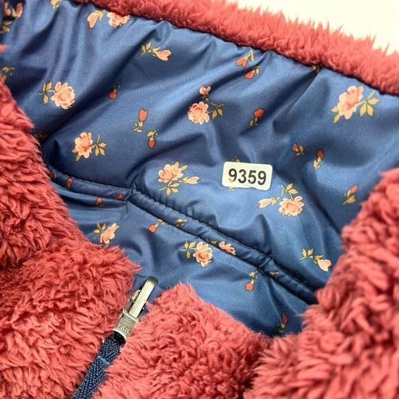 American Eagle Jacket Womens Large Multicolor Reversible Cropped Puffer Floral - Picture 11 of 11